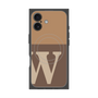 プレミアムスクエアケース with MagSafe［ オリジナル - initial two tone - W brown ］