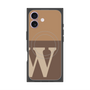 プレミアムスクエアケース with MagSafe［ オリジナル - initial two tone - W brown ］