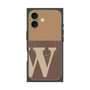 プレミアムスクエアケース with MagSafe［ オリジナル - initial two tone - W brown ］