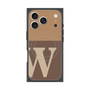 プレミアムスクエアケース with MagSafe［ オリジナル - initial two tone - W brown ］
