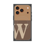 プレミアムスクエアケース with MagSafe［ オリジナル - initial two tone - W brown ］