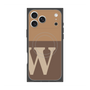 プレミアムスクエアケース with MagSafe［ オリジナル - initial two tone - W brown ］