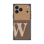 プレミアムスクエアケース with MagSafe［ オリジナル - initial two tone - W brown ］