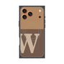 プレミアムスクエアケース with MagSafe［ オリジナル - initial two tone - W brown ］