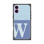 プレミアムスクエアケース with MagSafe［ オリジナル - initial two tone - W blue ］