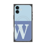 プレミアムスクエアケース with MagSafe［ オリジナル - initial two tone - W blue ］