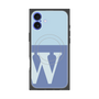 プレミアムスクエアケース with MagSafe［ オリジナル - initial two tone - W blue ］