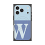 プレミアムスクエアケース with MagSafe［ オリジナル - initial two tone - W blue ］