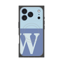プレミアムスクエアケース with MagSafe［ オリジナル - initial two tone - W blue ］