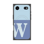 プレミアムスクエアケース with MagSafe［ オリジナル - initial two tone - W blue ］