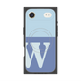 プレミアムスクエアケース with MagSafe［ オリジナル - initial two tone - W blue ］