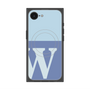 プレミアムスクエアケース with MagSafe［ オリジナル - initial two tone - W blue ］