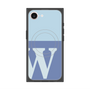 プレミアムスクエアケース with MagSafe［ オリジナル - initial two tone - W blue ］