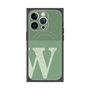 プレミアムスクエアケース with MagSafe［ オリジナル - initial two tone - W green ］