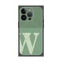 プレミアムスクエアケース with MagSafe［ オリジナル - initial two tone - W green ］