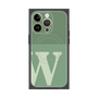 プレミアムスクエアケース with MagSafe［ オリジナル - initial two tone - W green ］