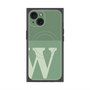 プレミアムスクエアケース with MagSafe［ オリジナル - initial two tone - W green ］