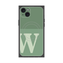 プレミアムスクエアケース with MagSafe［ オリジナル - initial two tone - W green ］