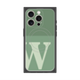 プレミアムスクエアケース with MagSafe［ オリジナル - initial two tone - W green ］