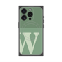 プレミアムスクエアケース with MagSafe［ オリジナル - initial two tone - W green ］