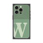 プレミアムスクエアケース with MagSafe［ オリジナル - initial two tone - W green ］
