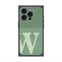 プレミアムスクエアケース with MagSafe［ オリジナル - initial two tone - W green ］