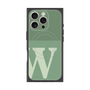 プレミアムスクエアケース with MagSafe［ オリジナル - initial two tone - W green ］