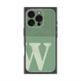 プレミアムスクエアケース with MagSafe［ オリジナル - initial two tone - W green ］