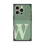 プレミアムスクエアケース with MagSafe［ オリジナル - initial two tone - W green ］