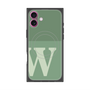 プレミアムスクエアケース with MagSafe［ オリジナル - initial two tone - W green ］