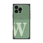 プレミアムスクエアケース with MagSafe［ オリジナル - initial two tone - W green ］