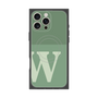 プレミアムスクエアケース with MagSafe［ オリジナル - initial two tone - W green ］