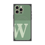 プレミアムスクエアケース with MagSafe［ オリジナル - initial two tone - W green ］