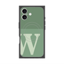 プレミアムスクエアケース with MagSafe［ オリジナル - initial two tone - W green ］