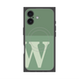 プレミアムスクエアケース with MagSafe［ オリジナル - initial two tone - W green ］