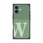 プレミアムスクエアケース with MagSafe［ オリジナル - initial two tone - W green ］