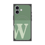 プレミアムスクエアケース with MagSafe［ オリジナル - initial two tone - W green ］