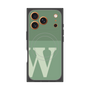 プレミアムスクエアケース with MagSafe［ オリジナル - initial two tone - W green ］