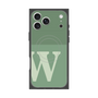 プレミアムスクエアケース with MagSafe［ オリジナル - initial two tone - W green ］