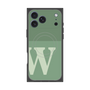 プレミアムスクエアケース with MagSafe［ オリジナル - initial two tone - W green ］
