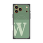 プレミアムスクエアケース with MagSafe［ オリジナル - initial two tone - W green ］
