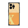 プレミアムスクエアケース with MagSafe［ オリジナル - initial two tone - X orange ］