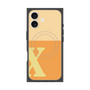 プレミアムスクエアケース with MagSafe［ オリジナル - initial two tone - X orange ］