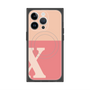 プレミアムスクエアケース with MagSafe［ オリジナル - initial two tone - X pink ］