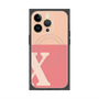 プレミアムスクエアケース with MagSafe［ オリジナル - initial two tone - X pink ］