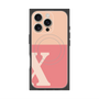 プレミアムスクエアケース with MagSafe［ オリジナル - initial two tone - X pink ］