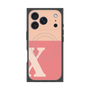 プレミアムスクエアケース with MagSafe［ オリジナル - initial two tone - X pink ］