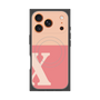プレミアムスクエアケース with MagSafe［ オリジナル - initial two tone - X pink ］