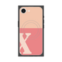 プレミアムスクエアケース with MagSafe［ オリジナル - initial two tone - X pink ］