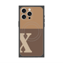 プレミアムスクエアケース with MagSafe［ オリジナル - initial two tone - X brown ］